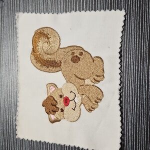 Handmade machine embroidery patch